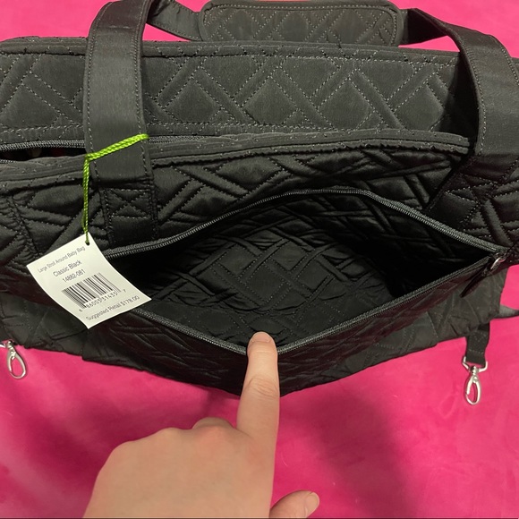 Vera Bradley Stroll Around Baby Diaper Bag Black - Picture 5 of 5